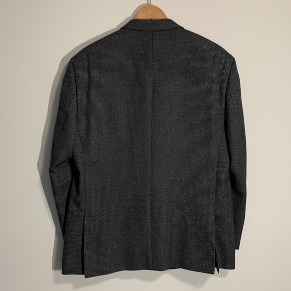 Pronto Uomo Couture 100% Wool Blazer Navy/Grey Size 44 Short - Picture 2 of 15